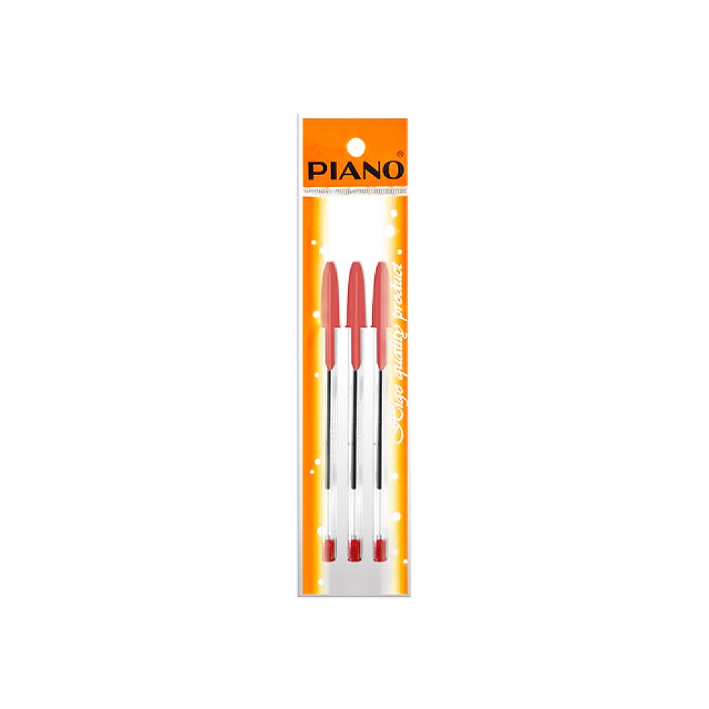 Set pix cu bila CRYSTAL PB-934 soft ink, 1mm, 3buc rosu