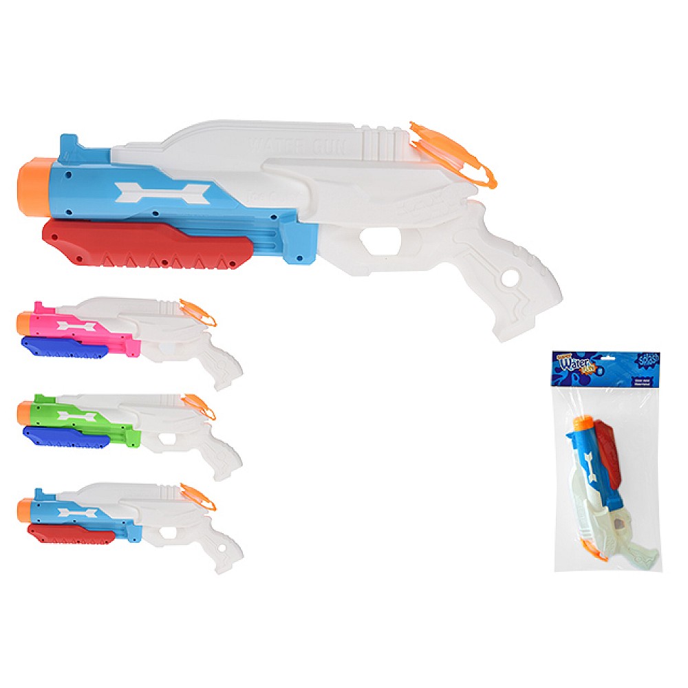 Pistol cu apa 43cm, 3culori, plastic
