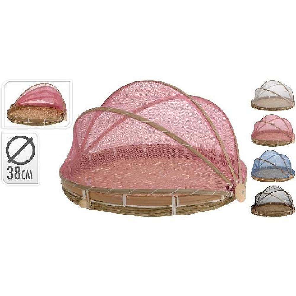 Plasă de insecte cu suport din bambus D38cm