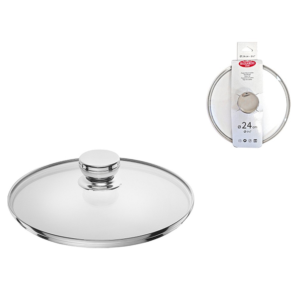 Capac din sticla 24сm Ballarini cu gaura pentru aburi