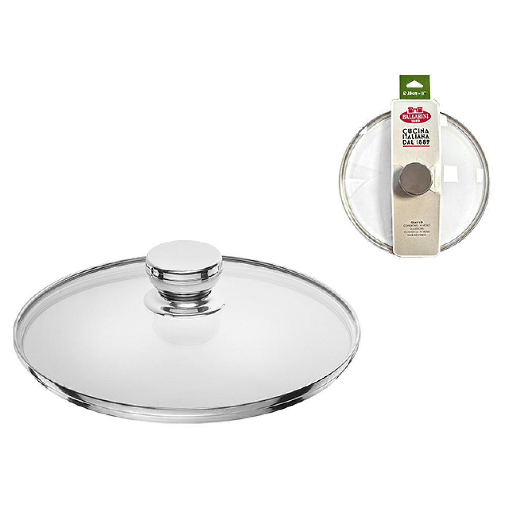 Capac din sticla 28cm Ballarini cu gaura pentru aburi