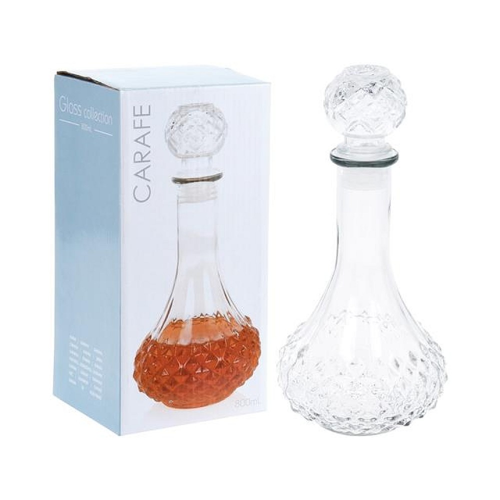 Сarafa pentru bauturi tari EH 0.8l, D11X24cm, din sticla