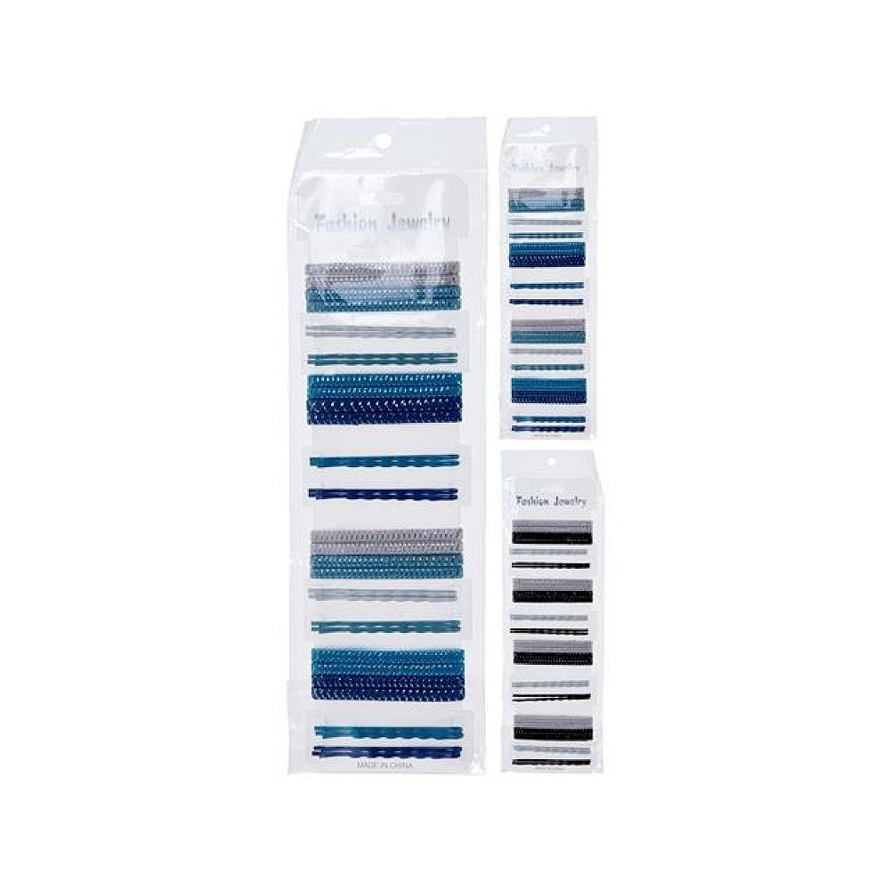 Set agrafe si elastice pentru par Eleganza 40buc, 4 culori