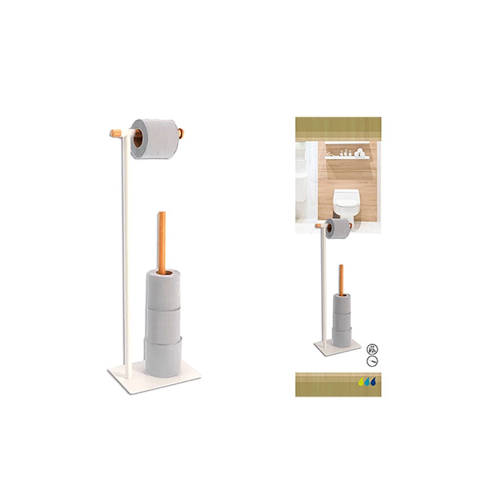 Suport pentru hartie WC cu rezervor, Tendance 16X22X69.5 cm, baza metalica