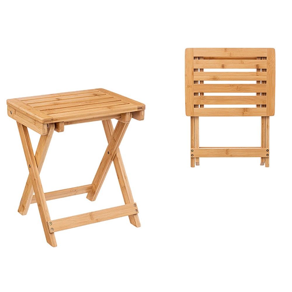 Scaun pliabil 5Five din bambus, 39.5X30X44 cm, max. 140 kg