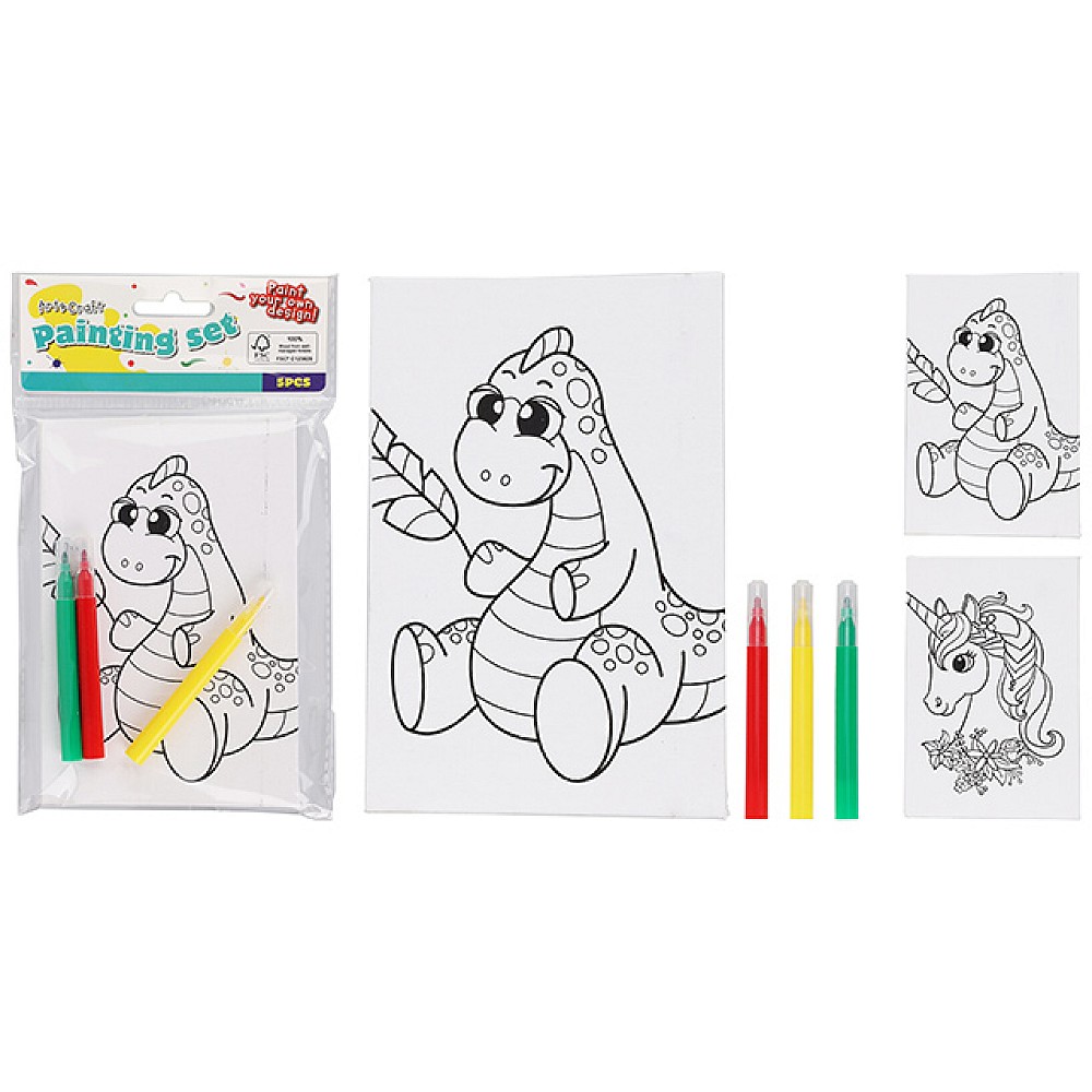 Set creativ: 2 panze 9x15cm + 3 markere