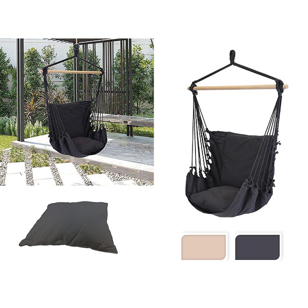 Hamac- scaun suspendabil textil 100X53cm, max120kg, cu perna