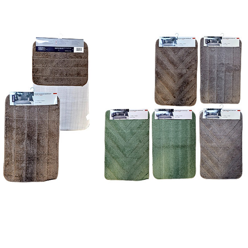 Covorase pentru baie / WC KDHome Nando 2buc (50X80cm, 40X50) cm