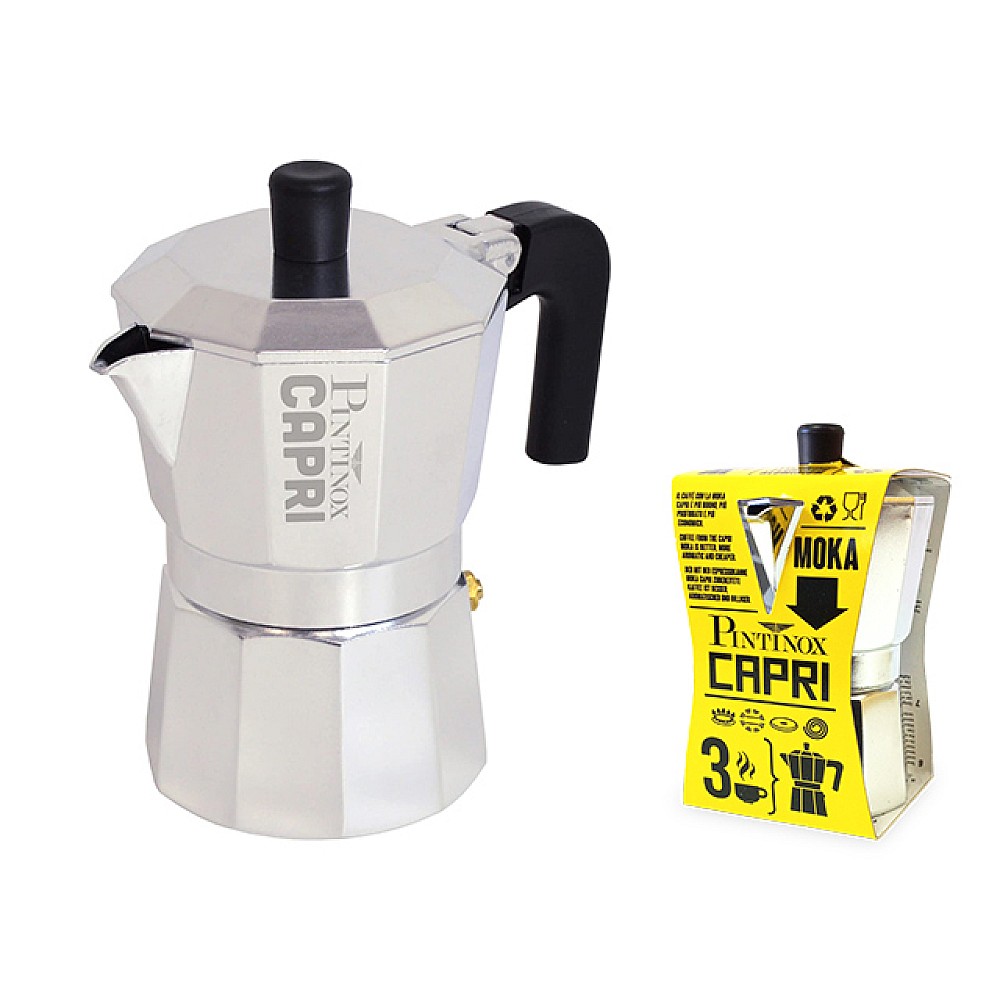 Ibric de cafea pentru 3 cani Pinti Capri, din aluminiu