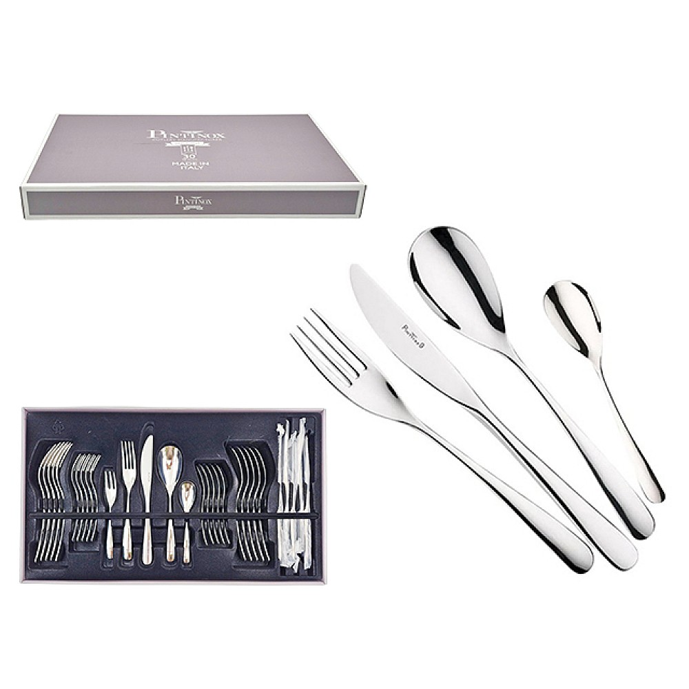 Set de tacimuri Pinti Swing 30buc, inox 18/10, magnet box