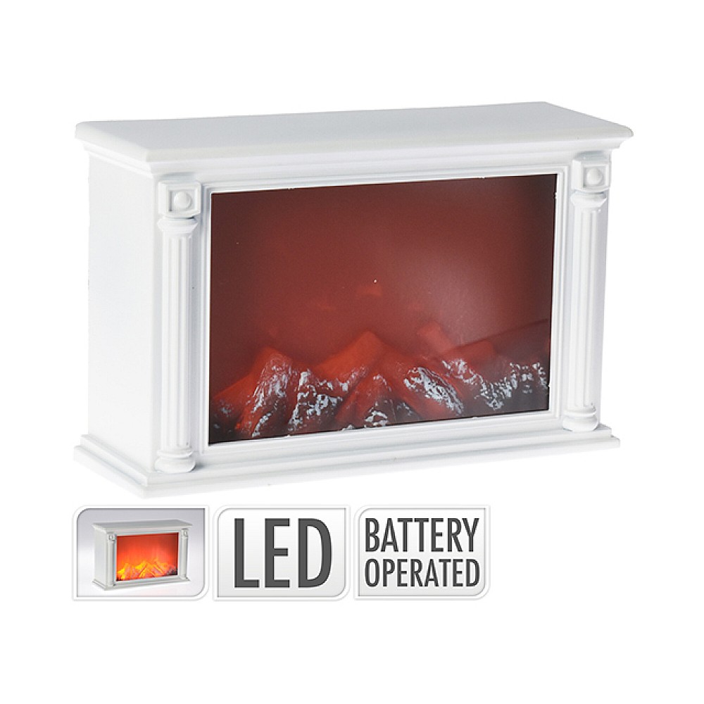 Semineu decorativ LED 33X21X10cm, cronometru, adaptor neinclus