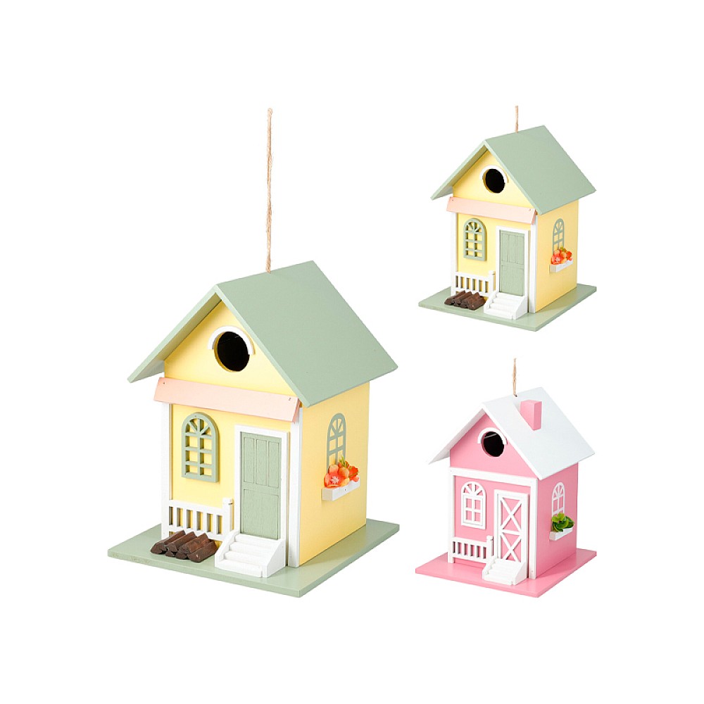 Casuta din lemn pentru pasari 19X13X11cm clasic