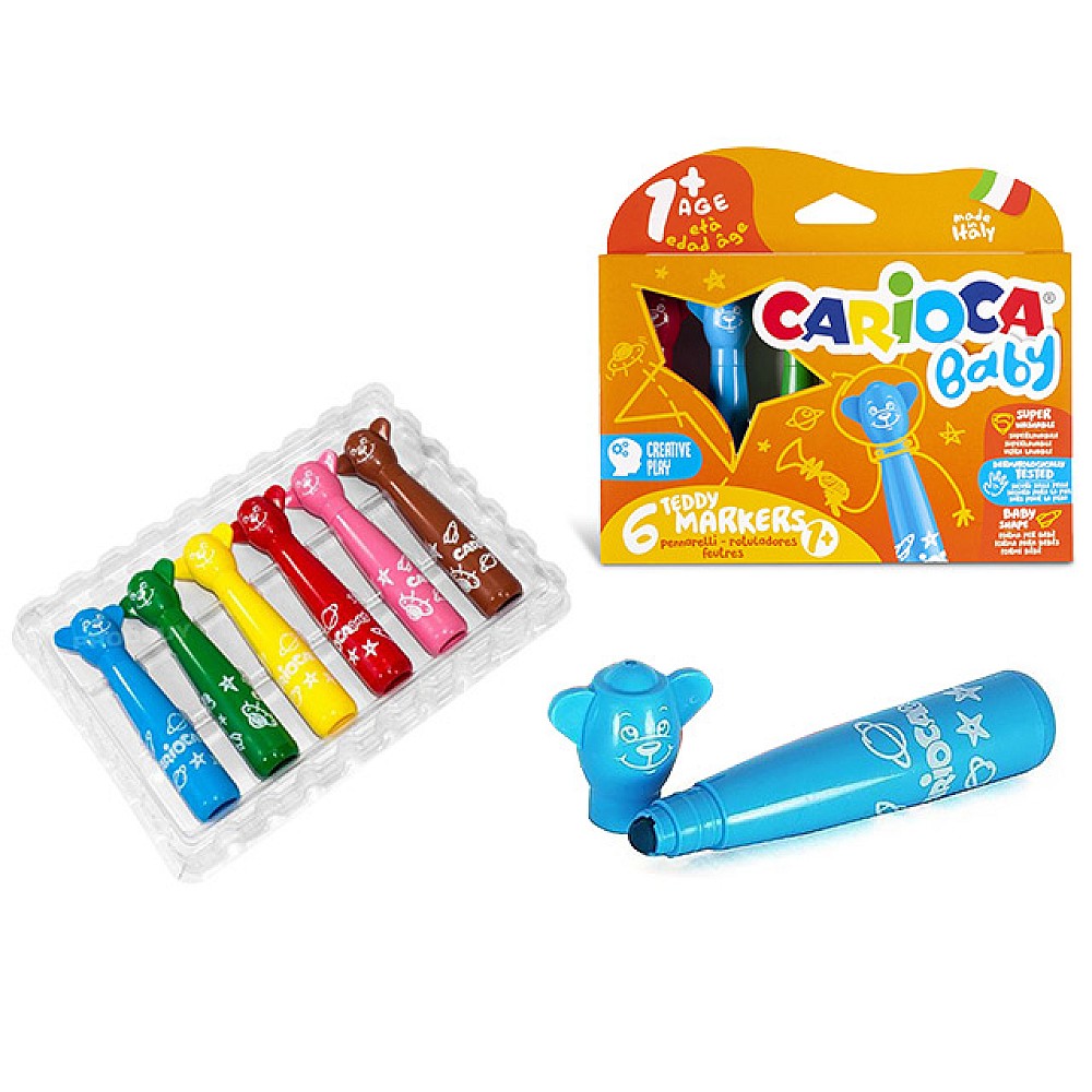 Set carioci 6buc Carioca Baby pentru copii 1+