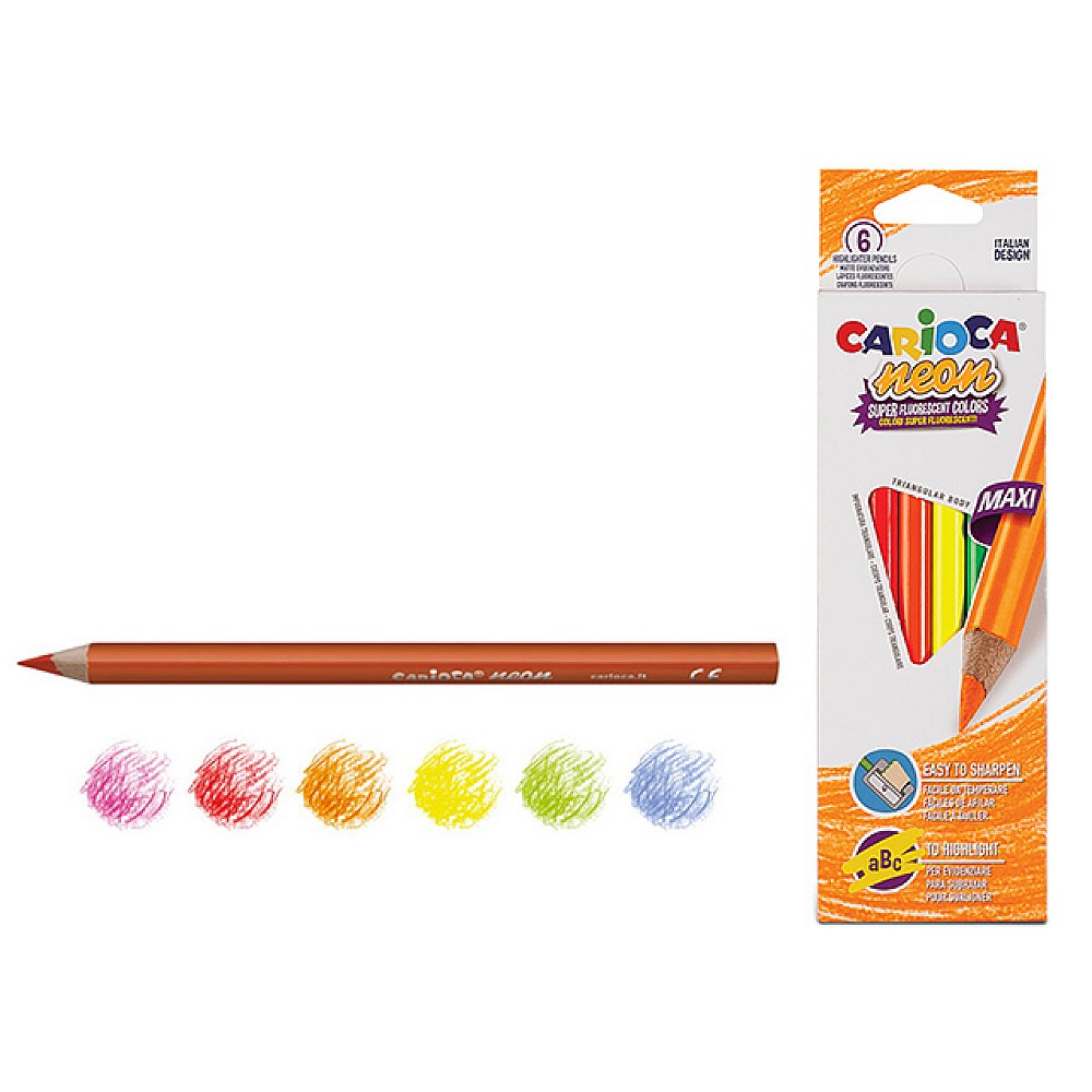 Set creioane colorate 6buc Carioca Neon