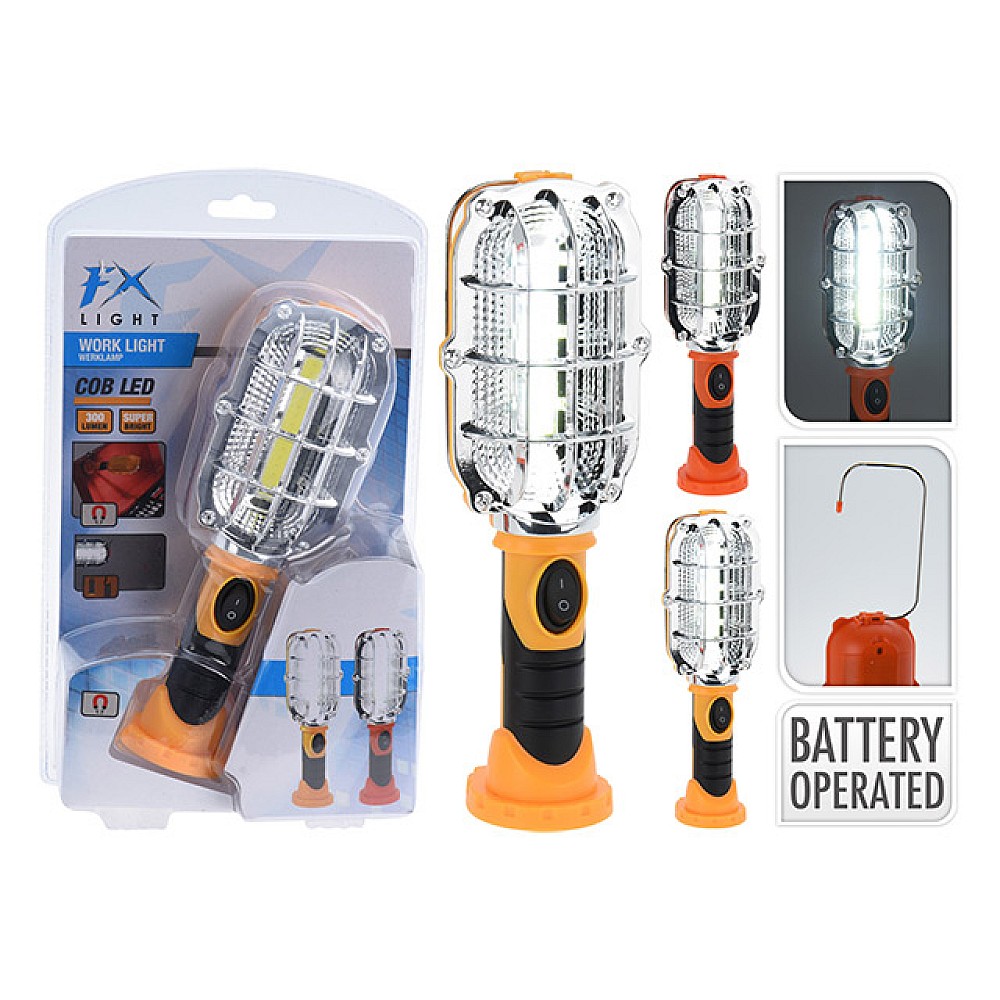 Lampa FX 300 lumeni, cu baza de magnet, functioneaza cu baterie