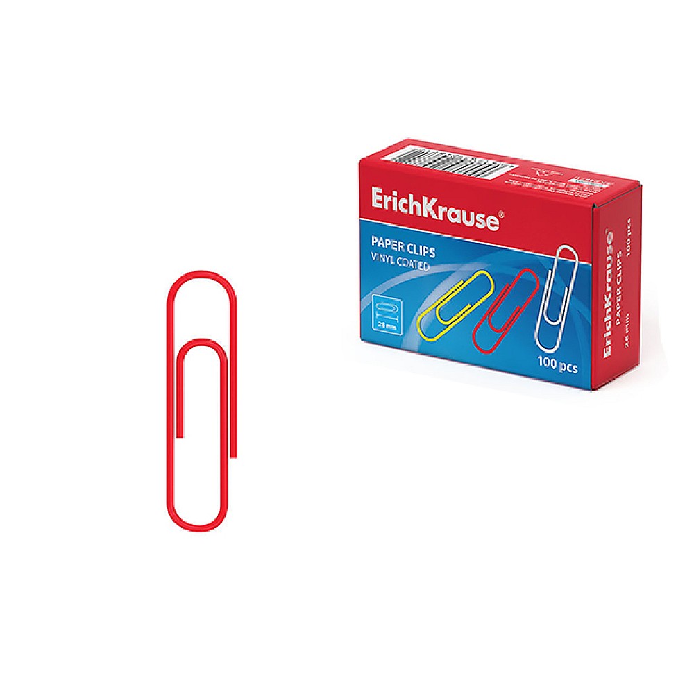 Agrafel100 buc ErichKrause,  colorate / Clame  100 buc ErichKrause, colorate 