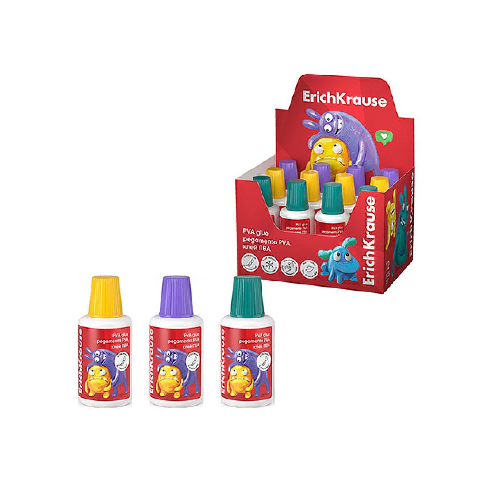 Lipici PVA ErichKrause Jolly Friends, 20 ml