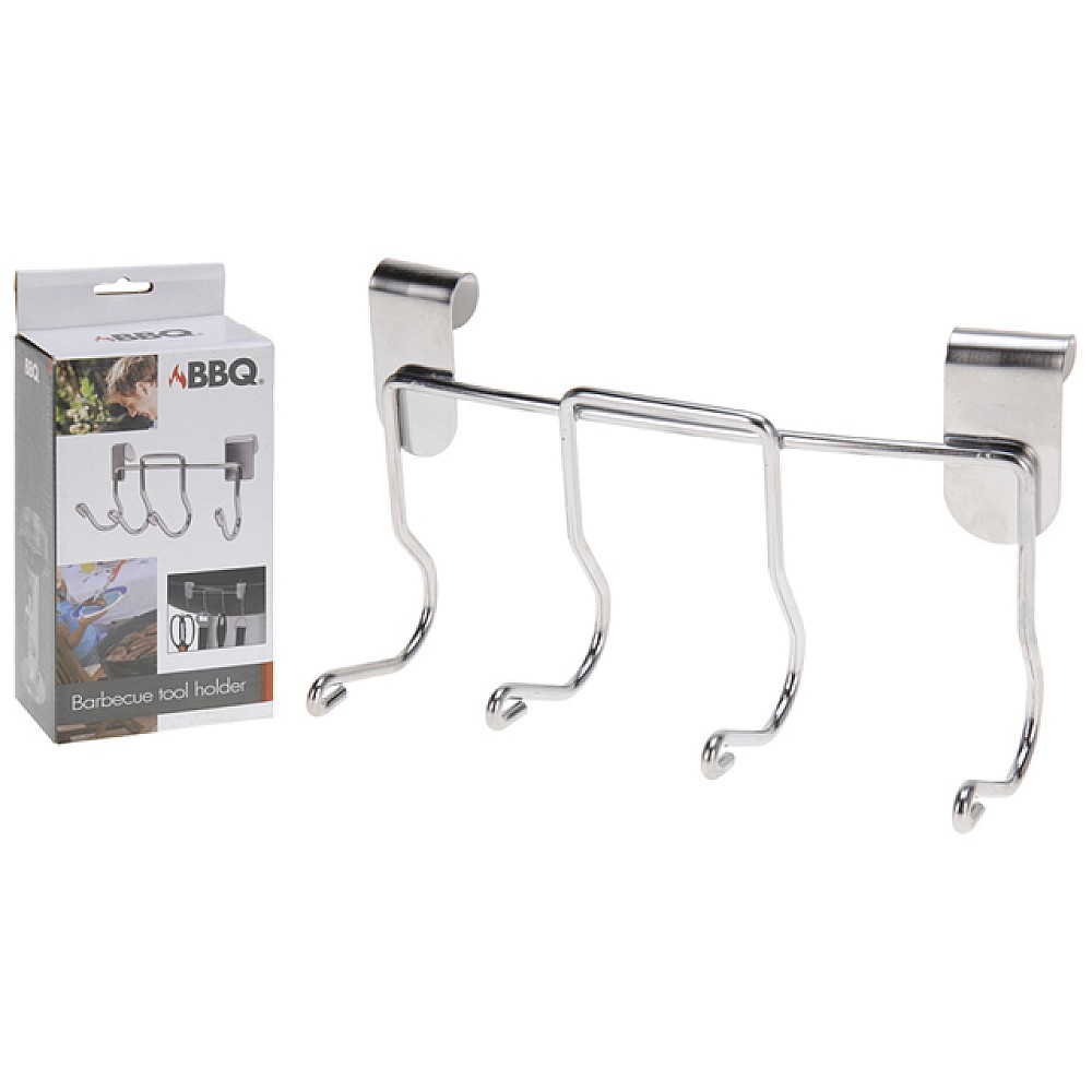 Cuier suspendabil cu 4 carlige BBQ 21cm pentru accesorii de gratar