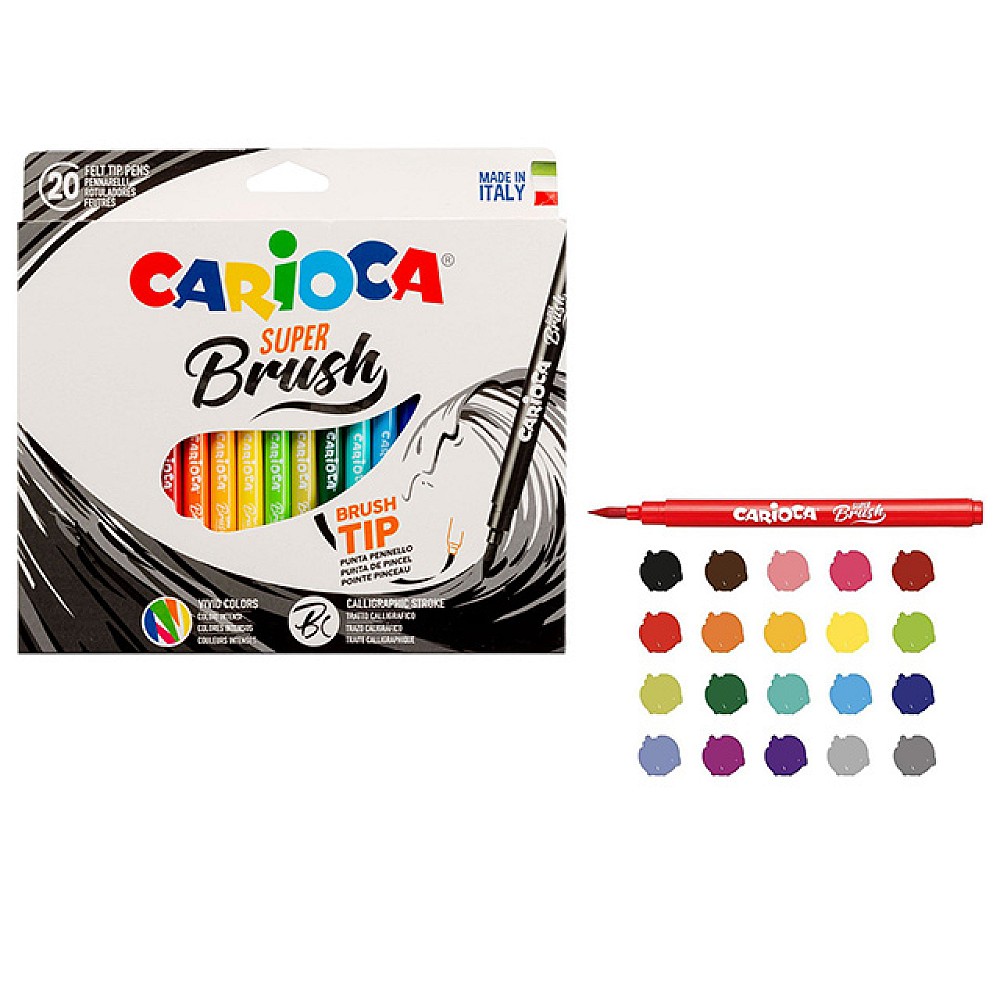 Set carioci 20buc Carioca Brush