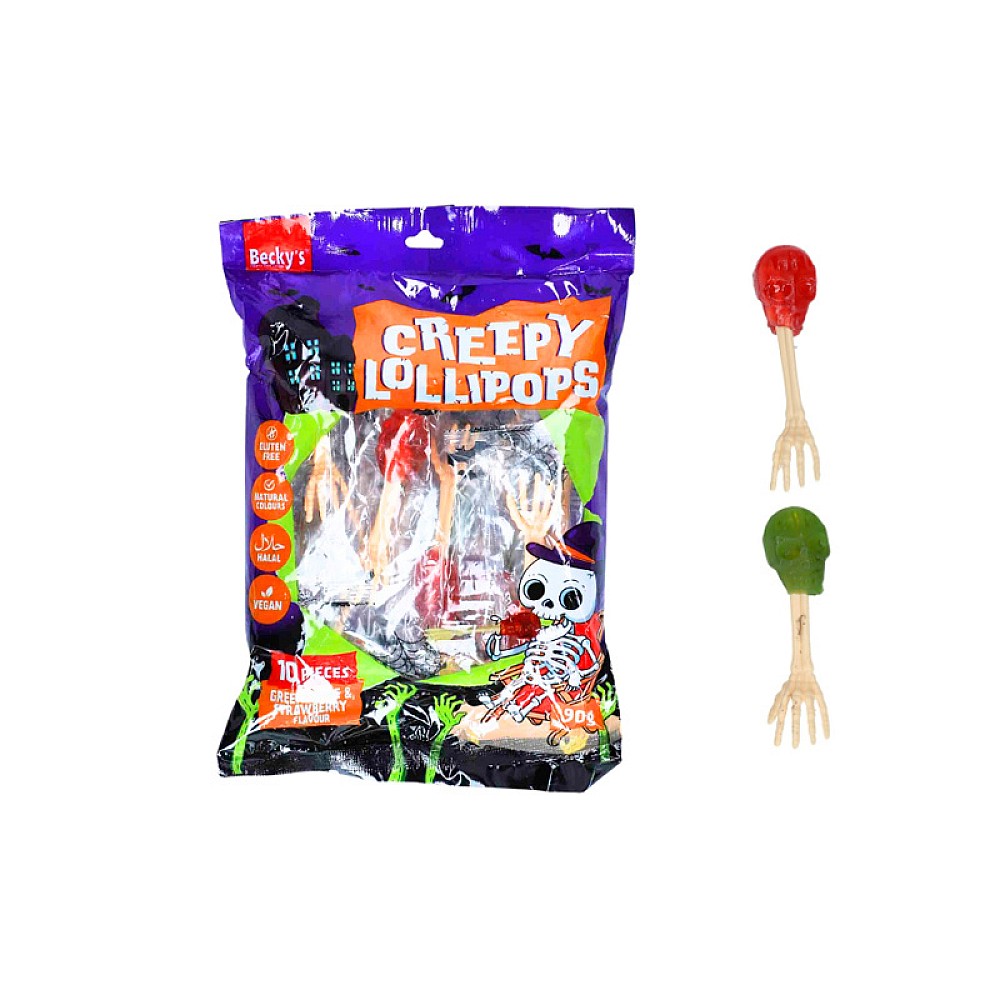 Lollipops Becky Halloween Creepy Bones 90 g