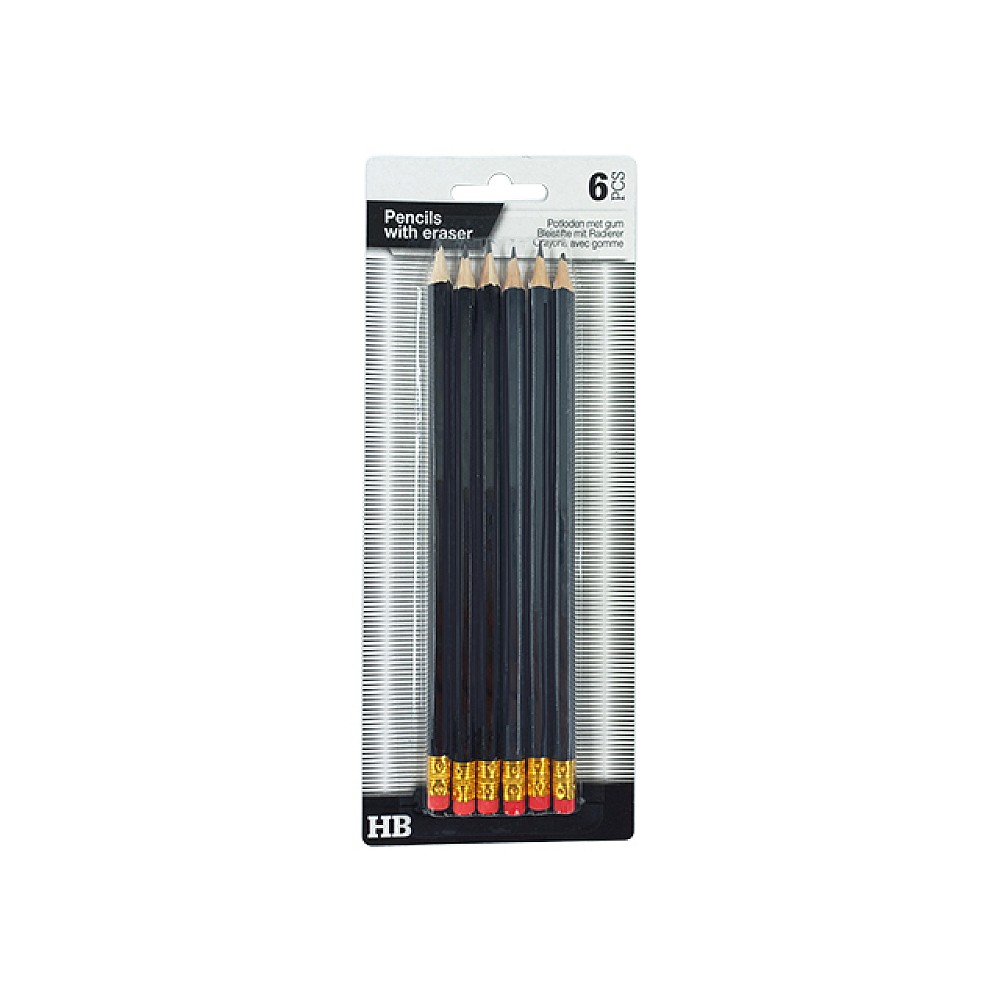 Set creioane simple 6buc HB cu radiera