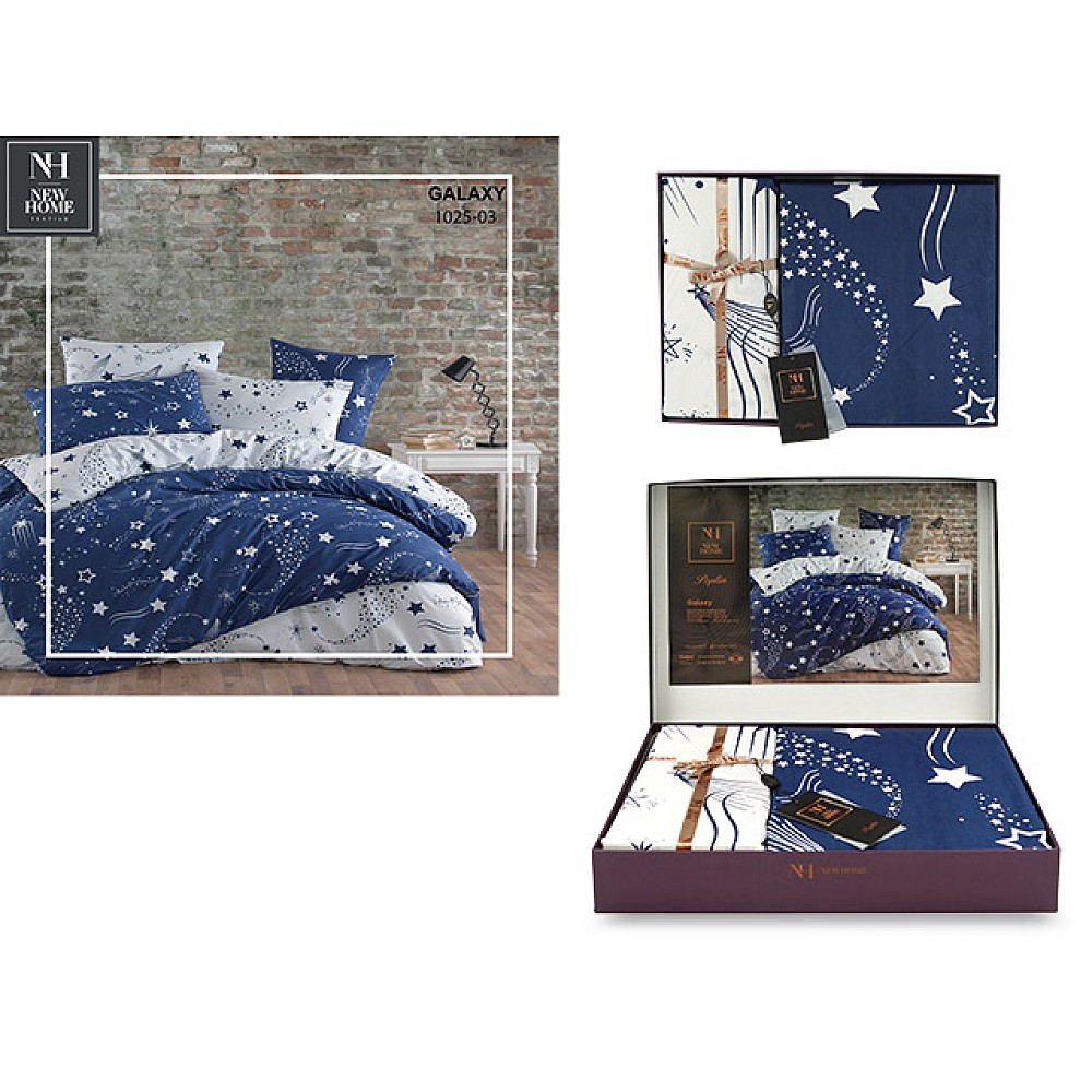 Lenjerie de pat 2pers NH Poplin Galaxy, bumbac