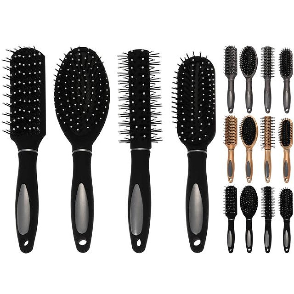 Perie pentru par Eleganza (aur, gri, negru), 4 modele