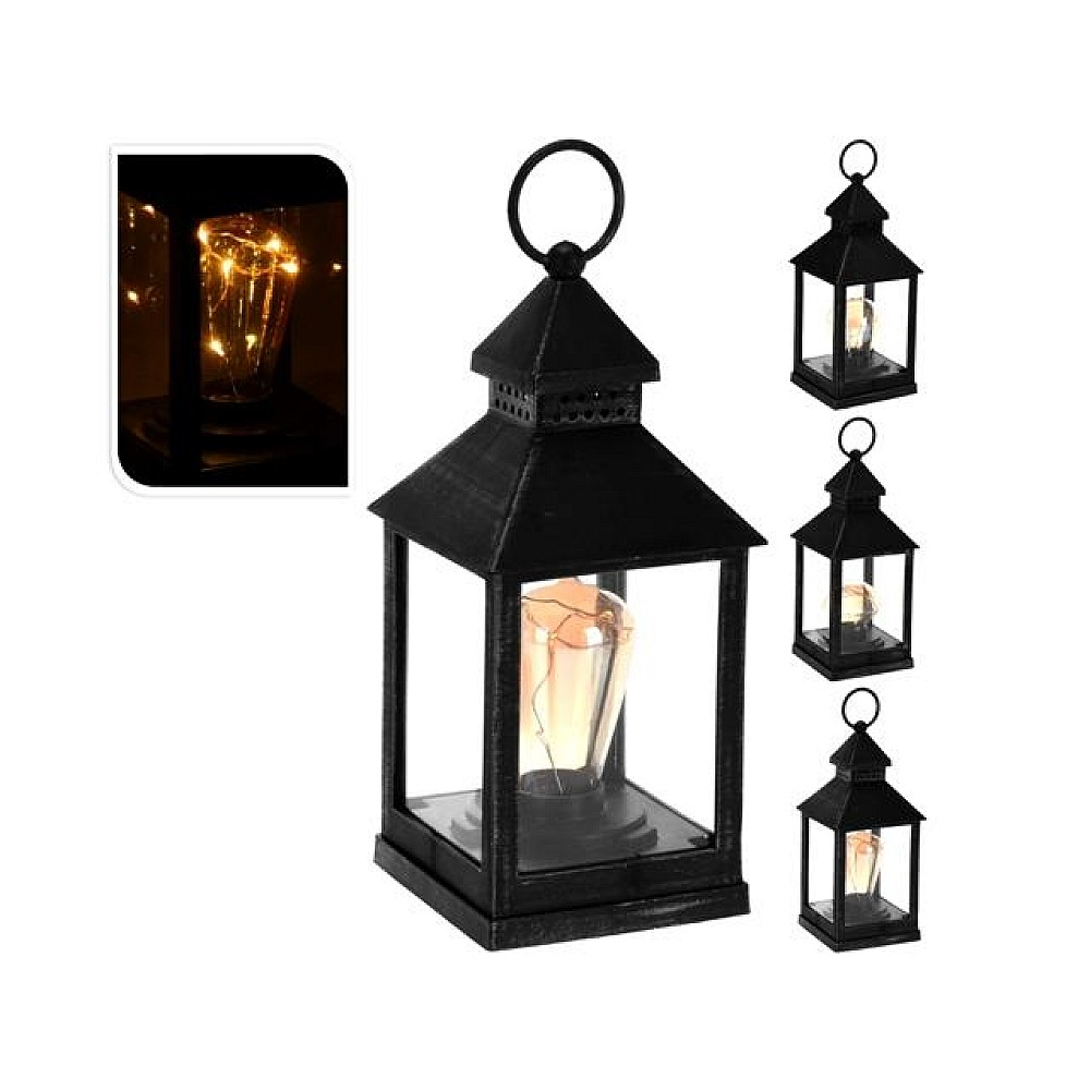 Felinar suspendabil cu lumini 5LED si temporizator 10X10X24сm, negru