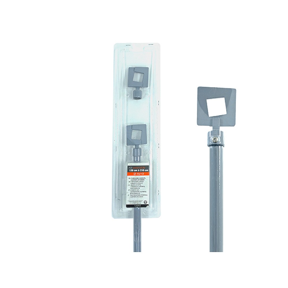 Tija glisanta pentru perdea 120-210cm D16/19mm Luance, серый