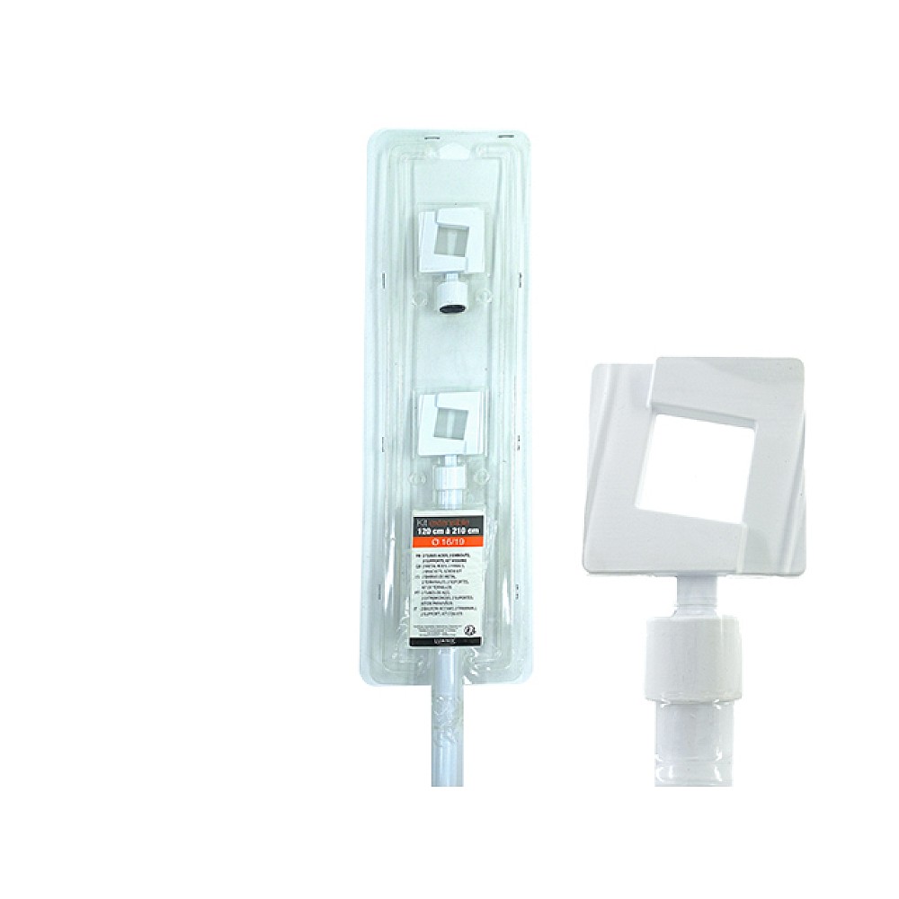 Tija glisanta pentru perdea 120-210cm D16/19mm Luance, alba/studio