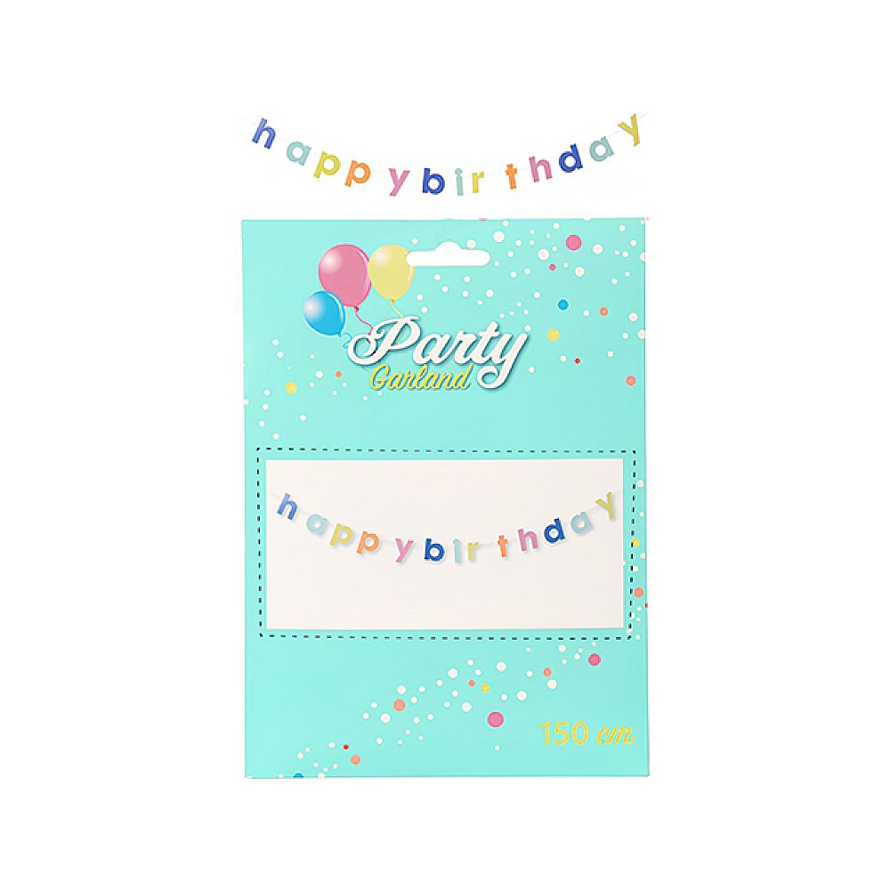 Ghirlanda decorativa Happy Birthday 1.5m
