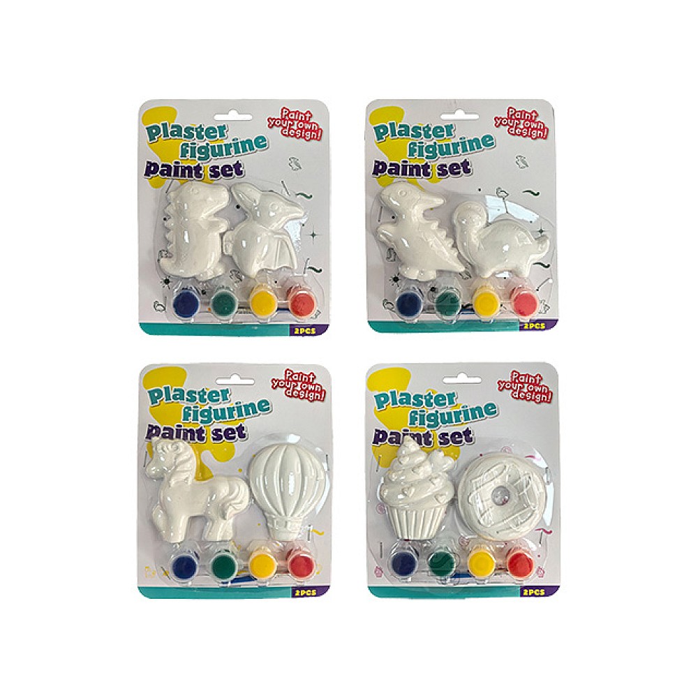 Set creativ pentru pictat (2 figurine cu magnet + vopsele)