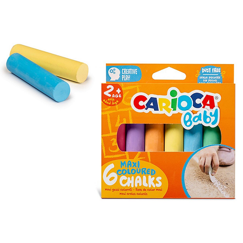 Setul de сretă сolorată  Carioca Baby Maxi, 6 buc.