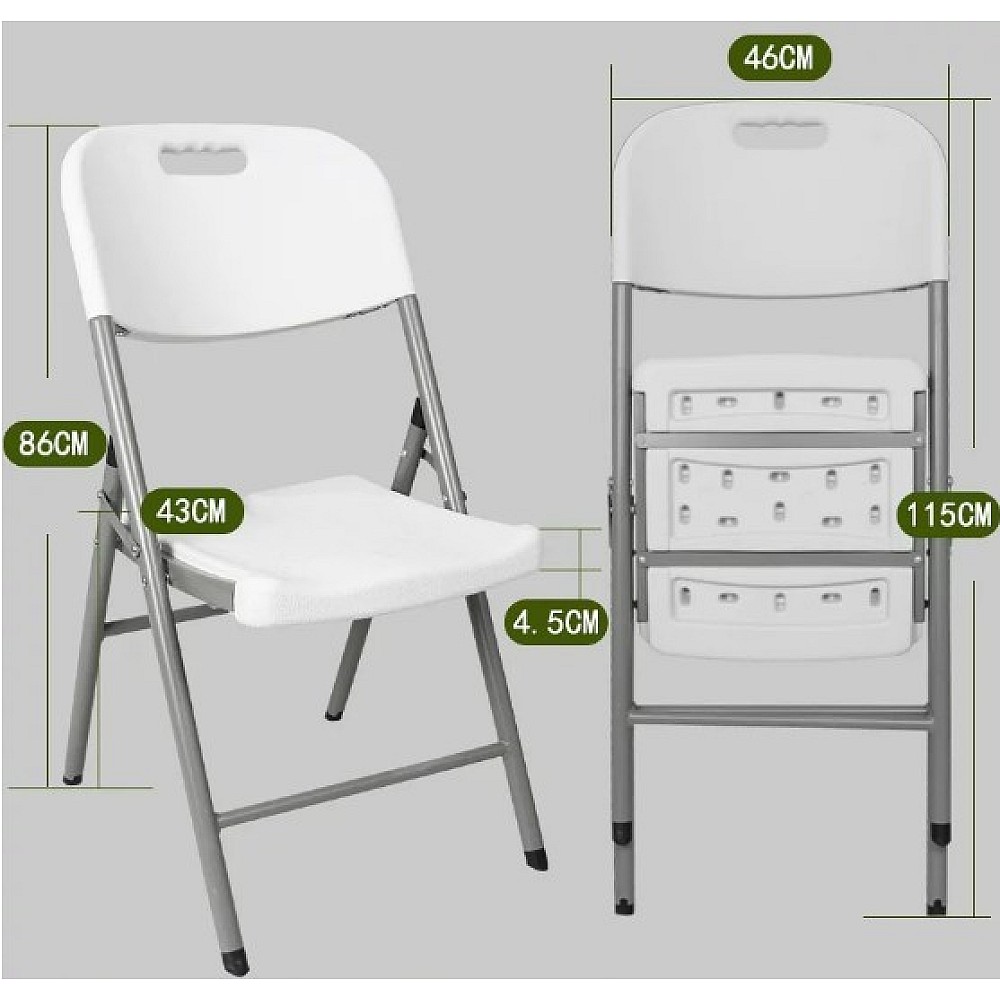 Scaun pliant 40X39X87cm, cu maner, plastic-metal