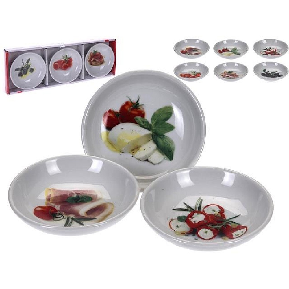 Set pentru aperitiv EH 3buc, 34.5X12.5cm, portelan