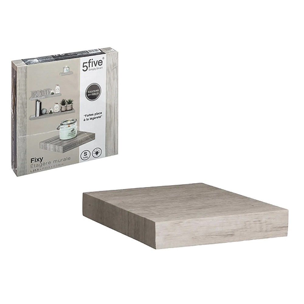 Raft 23.5X23.5X3.8cm Five Fixy, gri, MDF