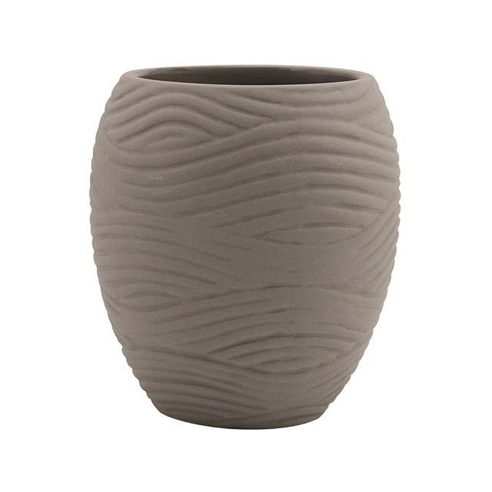 Pahar pentru periute de dinti MSV Wave gri, din ceramică