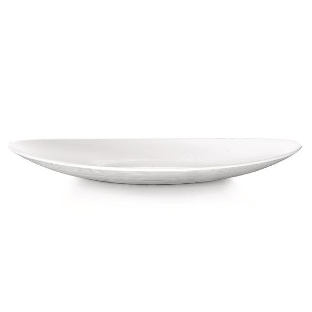 Farfurie de servire ovala 27X24cm Prometeo, sticla de opal