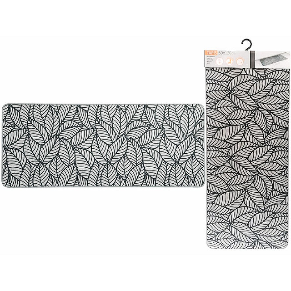 Covoras antiderapant 50X120cm Luance Jungle, gri, poliester/ cauciuc