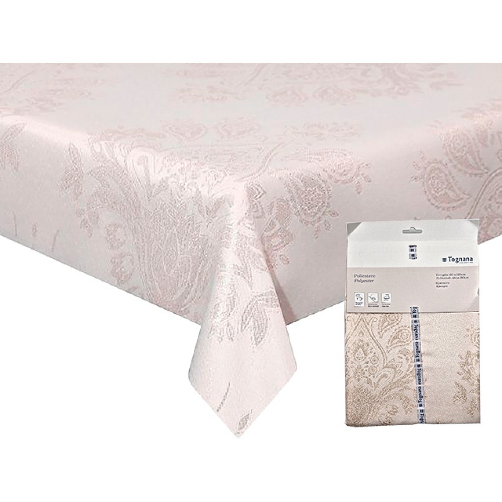 Fata de masa 140X180 cm Tognana Pink Gold, 100% poliester