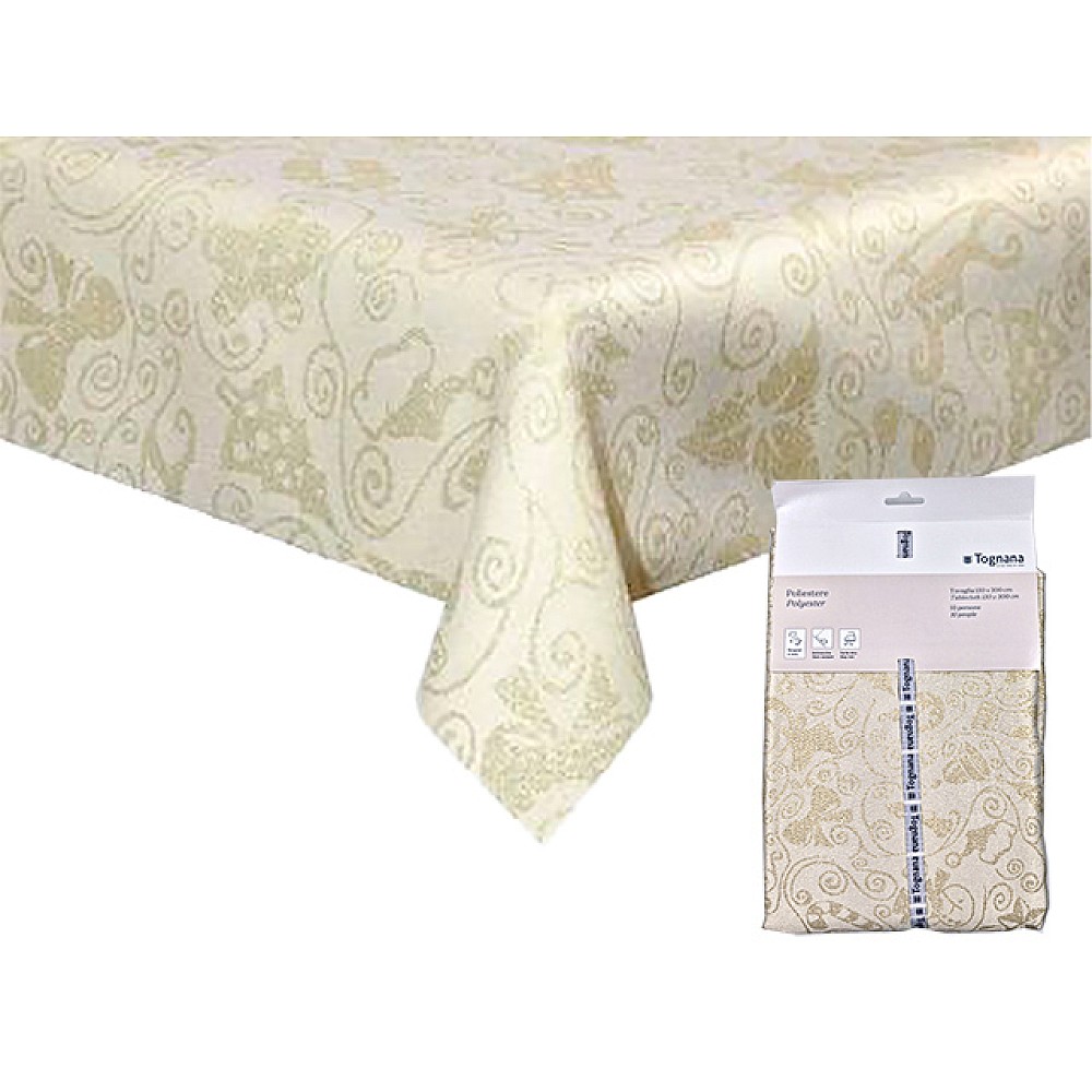 Fata de masa 150X300 cm Tognana Gold Gift, 100% poliester