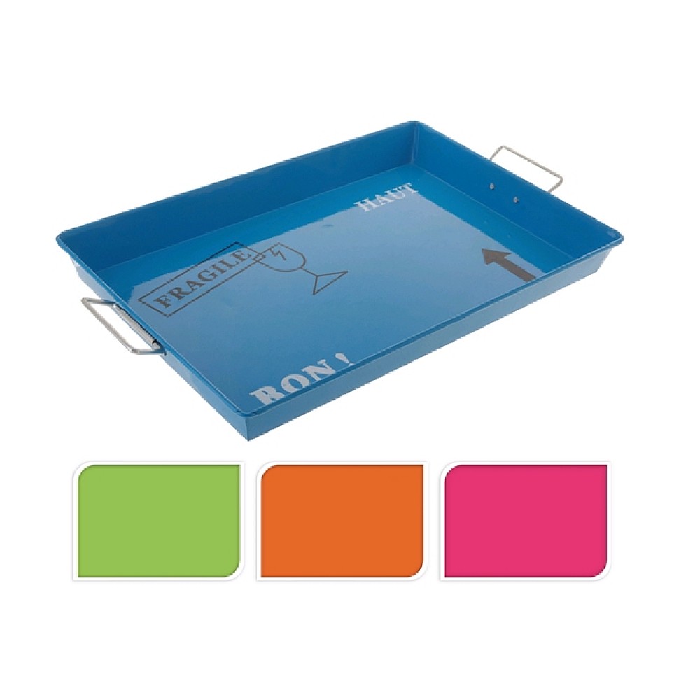 Tava metalica decorativa, multicolora