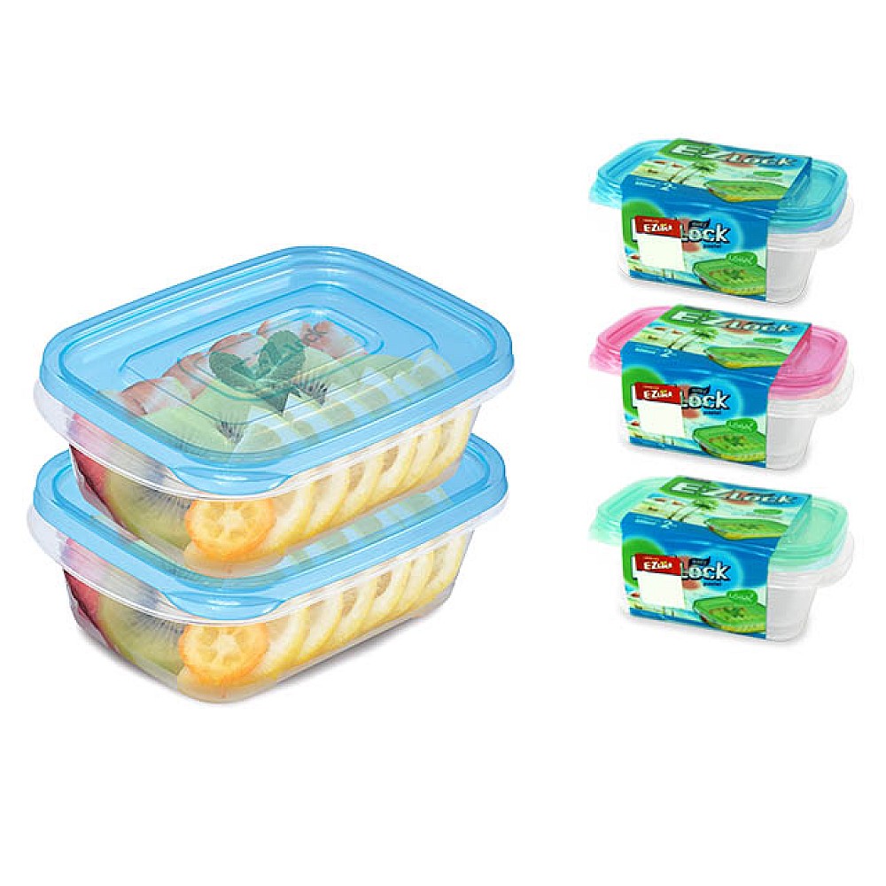 Set containere alimentare EZ Lock 2buc, 0.5l, 18X12X5cm