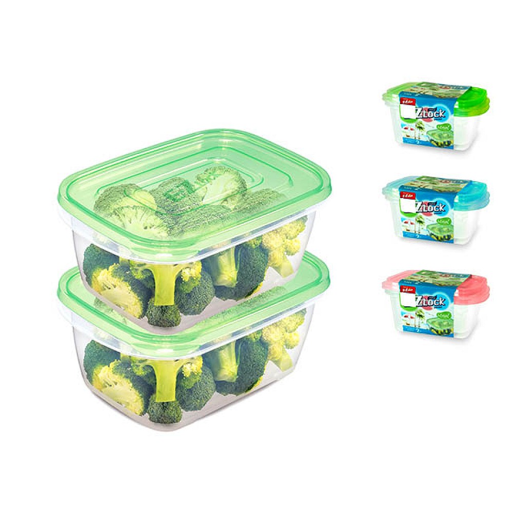 Set containere alimentare EZ Lock 2buc, 1.3l, 21X14X9cm