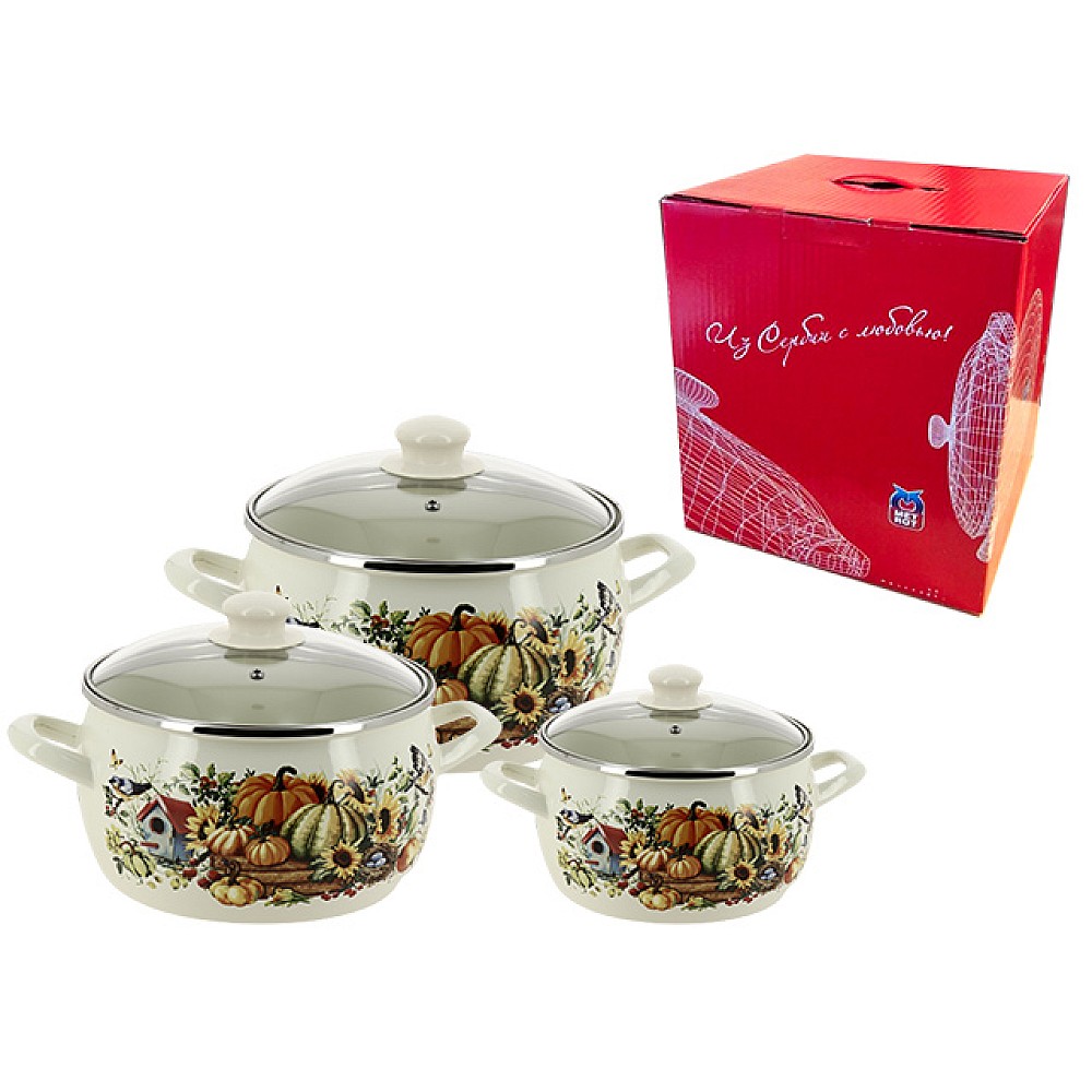 Set cratite emailat Bostan 3 buc