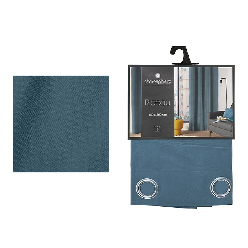 Perdea 140X260cm Atmosphera, albastru, poliester