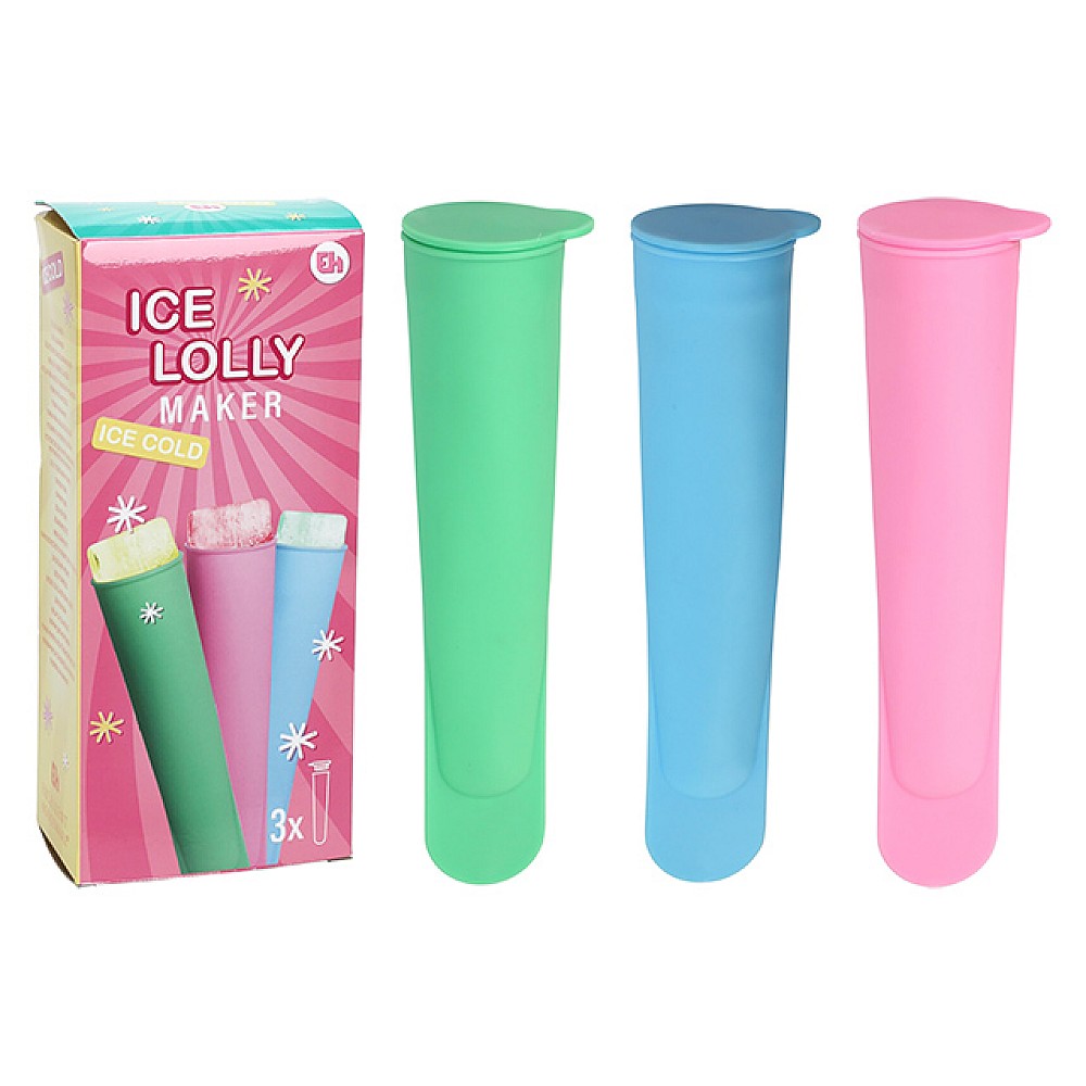 Set forme pentru inghetata 3buc, 19X4X4cm, silicon 