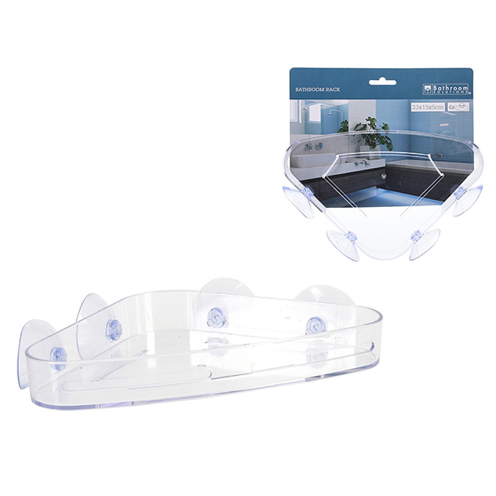 Coș de colț pentru baie 23x15x5 cm, plastic