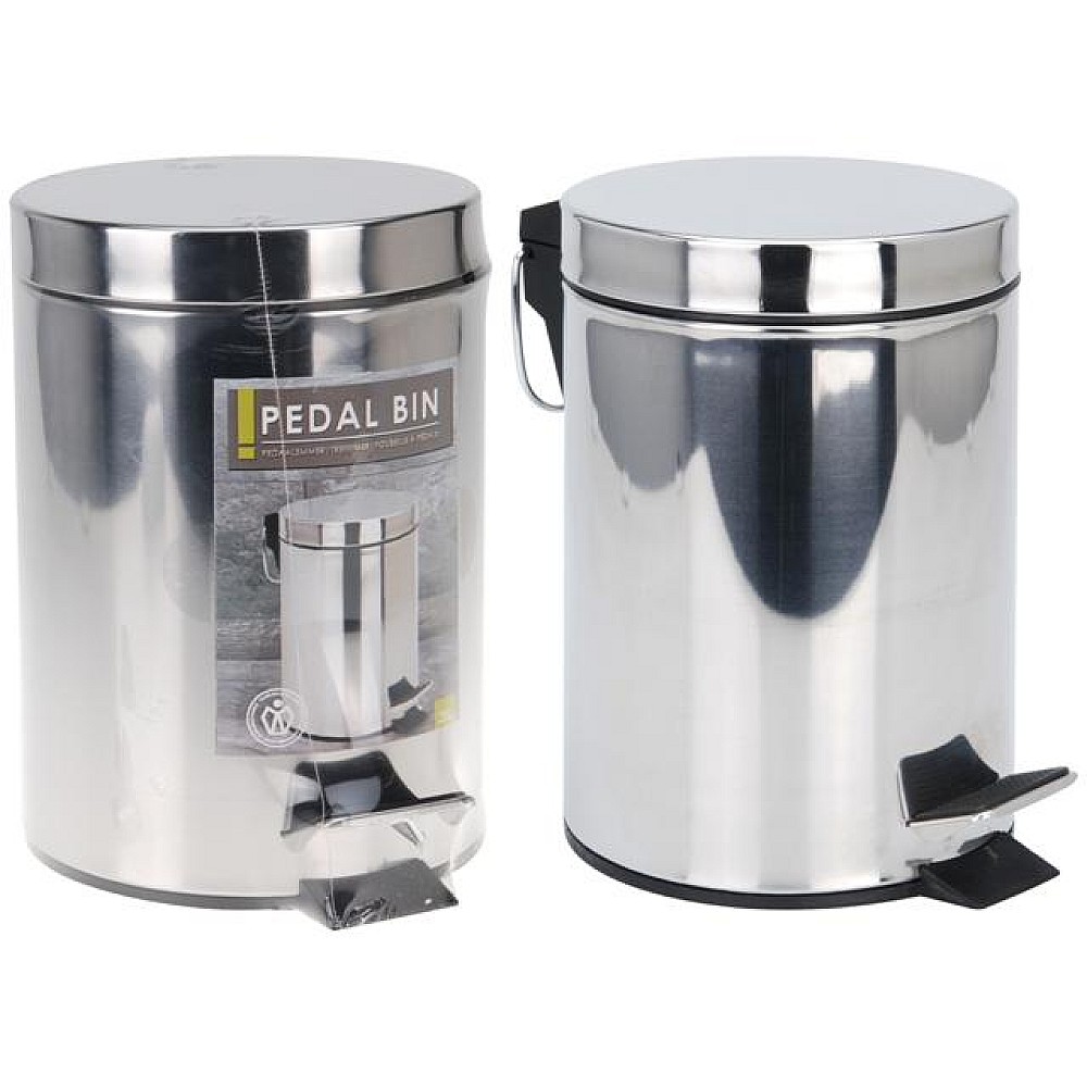 Cos pentru gunoi cu pedala 3l, H24.5cm, D16.5cm,metal