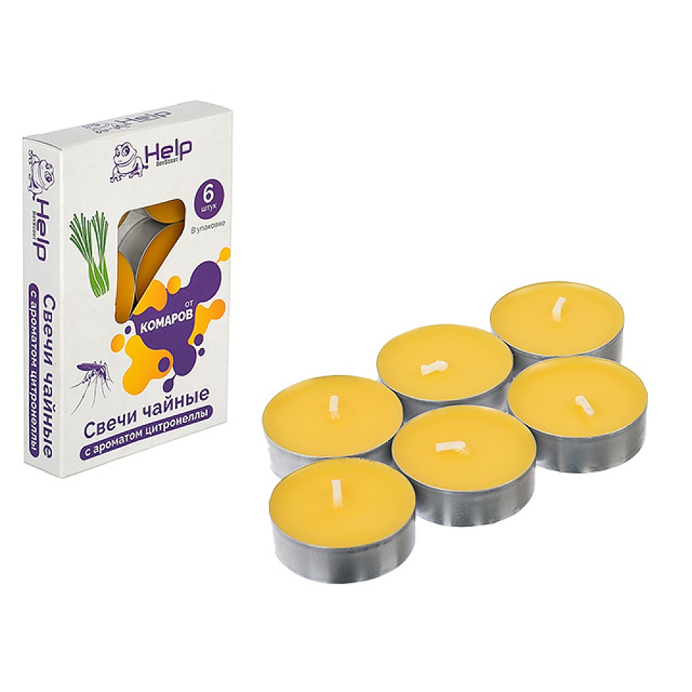 Lumanari impotriva tantari Help 6buc, citronella, outdoor